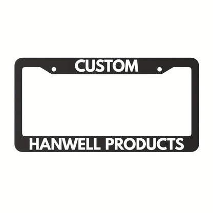 Custom License Plate Frame – 6 Font Styles, Heavy-Duty Weather-Resistant Car Tag Holder, Personalized Front & Rear License Plate Border