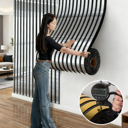 Luxury Mirror 3D Wallpaper Roll Self Adhesive Peel and Stick PVC Vinyl Film Grid Vertical, for Entryways, Bedrooms and Living Spaces
