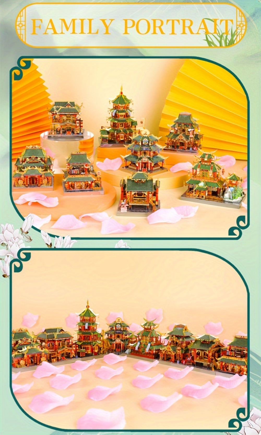 Chinese Street View Metal Model Kit, MU 3D Puzzle Traditional Architecture, Tianloc Pavilion Chiya Chai Tea House Drunk Xiao Lou