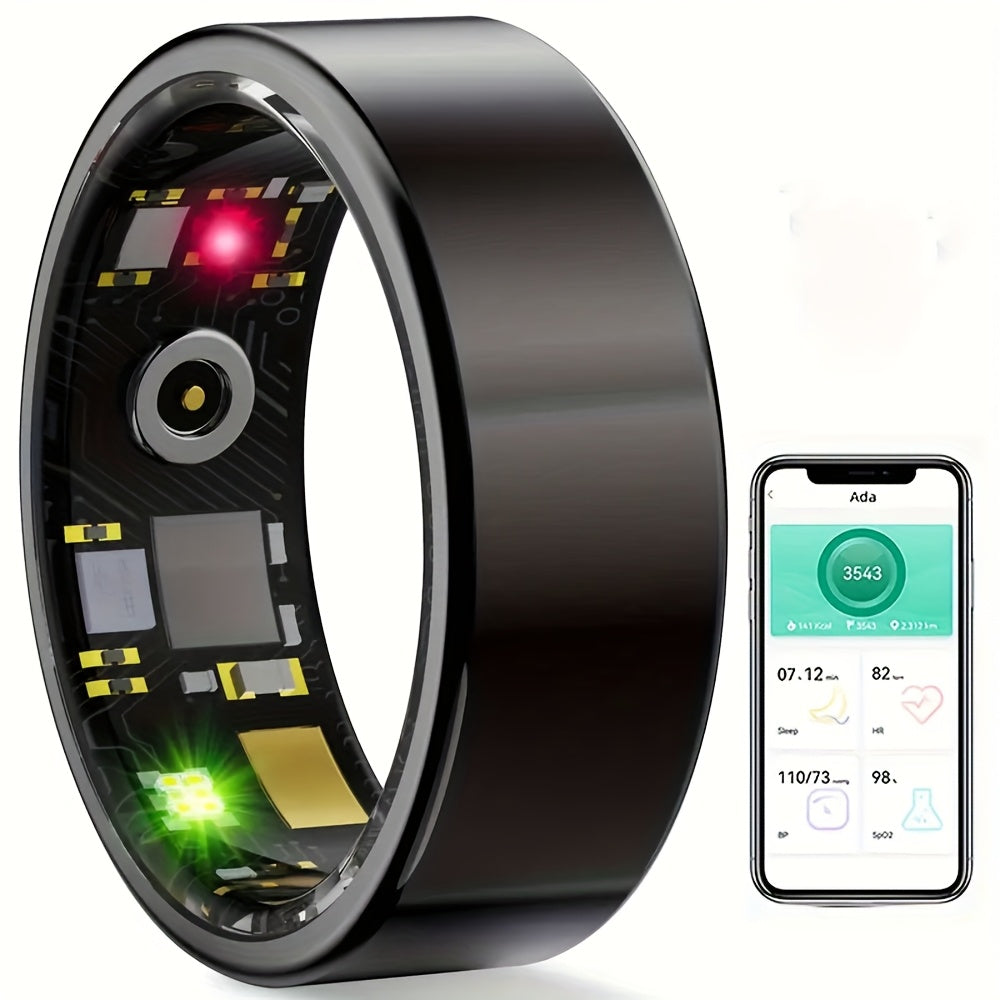 Smart Ring Activity Accessory in Black, Rose Gold or Silver with Seven Diameter-Based Size Options