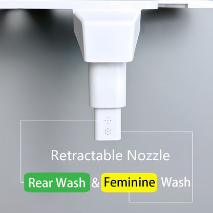 Bidet Toilet Seat Attachment – Non-Electric Mechanical Bidet with Rear Wash, Adjustable Water Pressure, Self-Cleaning Nozzle