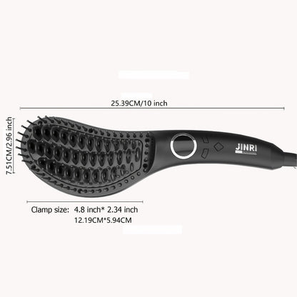 Ceramic Hair Straightener Brush 30 Sec Fast Heat Anti-Scald Straightening Comb Soft Touch, for Home, Travel and Salon Hair Styling