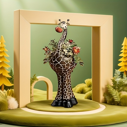 Giraffe Flower Pot Planter - Animal Succulent Pot Indoor Outdoor Garden Decor