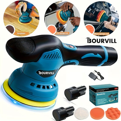Cordless Car Polisher 5-Inch 8-Speed up to 5000 RPM with Battery for Car Detailing Scratch Removal Paint Correction