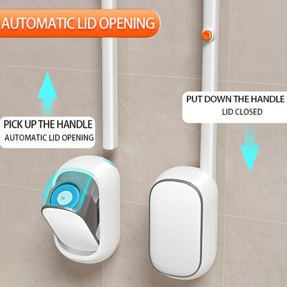 Disposable Toilet Brush & Holder Set with 6 Refill Wands, Wall Mounted, Pre-Loaded Scrubbing Solution