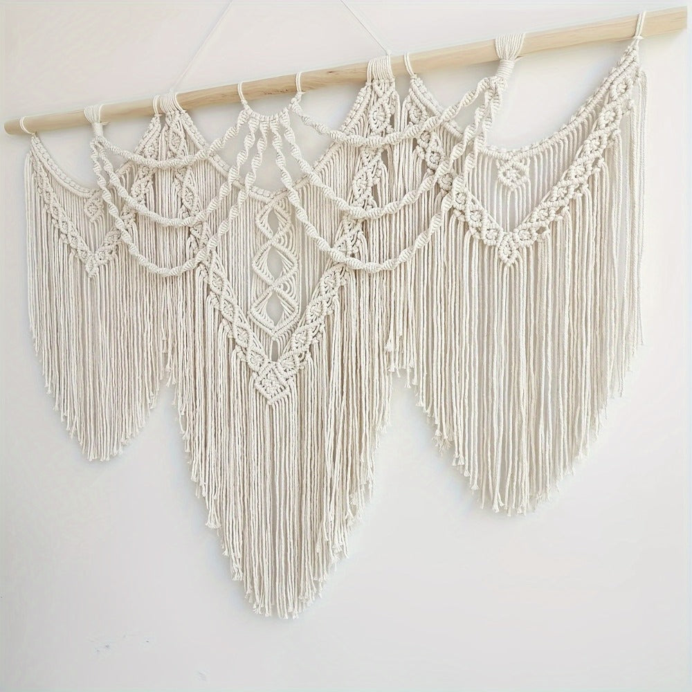Large Macrame Wall Hanging 43x32 Inch Handmade Bohemian Woven Tapestry Boho Wall Decor for Bedroom Living Room Wedding Party Aesthetic Room