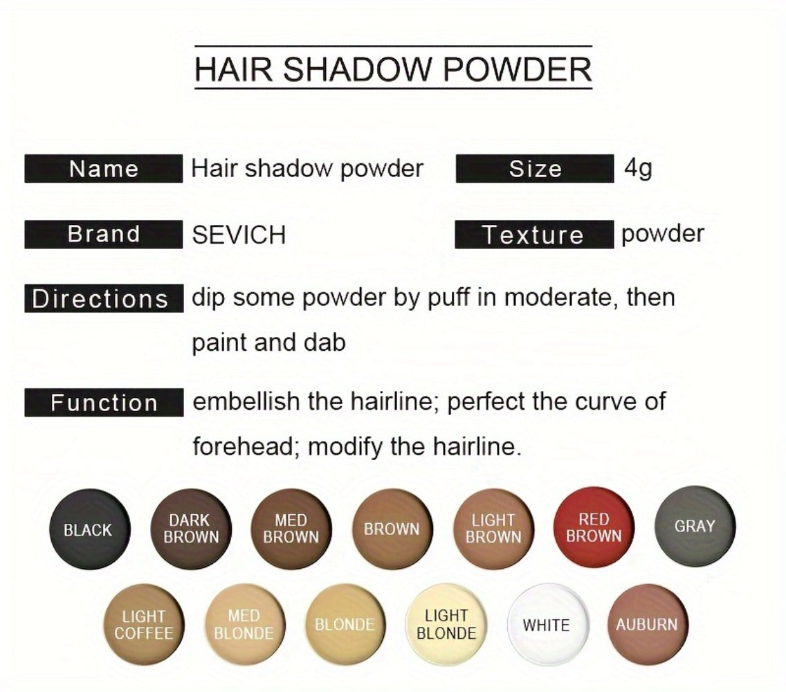 Hair Loss Cover Powder Hairline Concealer for Thinning Hair & Bald Spots – Volumizing Root Touch Up Scalp Powder