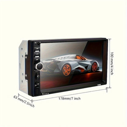 Double Din Car Stereo 7 Inch Touchscreen – CAMECHO MP5 Player with Wireless FM, Mirror Link, USB/SD/AUX, Backup Camera Input
