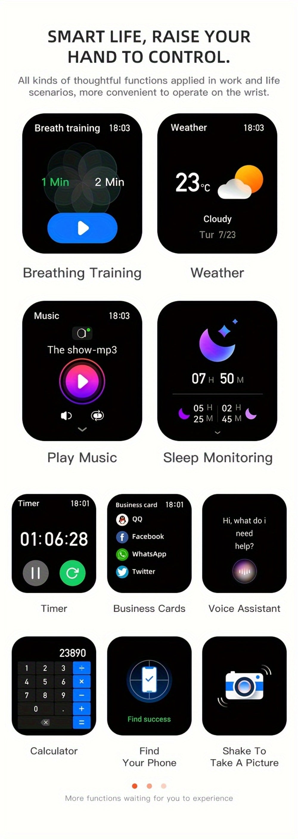 Smart Watch 2.02-Inch Rugged TFT Display with 500mAh Battery, LED Flashlight and Wireless Calling