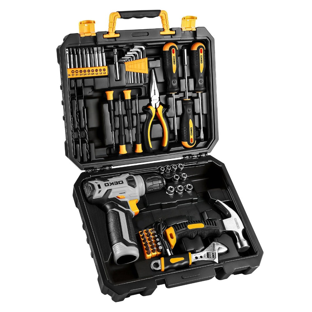 Cordless Drill Tool Kit 119/151PCS, 8V/12V Electric Power Drill Set with Screwdriver, Hammer, Wrench