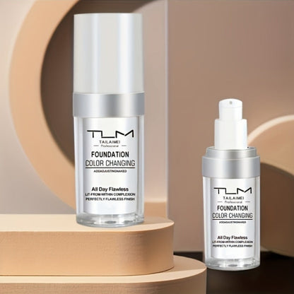 Color-Change Label Liquid Foundation Three-Bottle Set with Pump Tops and One 3pcs Checkout Option