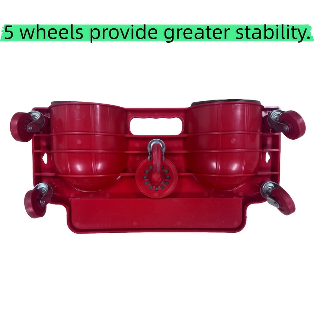 Rolling Knee Pad Platform with Wheels – ABS Cushioned Kneeling Pad, Built-In Tool Tray, Multi-Function Roller for Car Repairs, Flooring