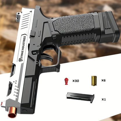 G17 Bullet Toy Gun for Boys, Rapid Fire Foam Dart Blaster Pistol, Realistic Textured Grip, Outdoor Shooting Game Toy