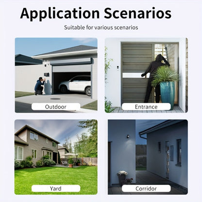 Two-Camera Solar Outdoor Security Set with Two Panels, Full-Color Night View Label and Two-Way Audio