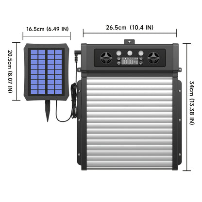 Automatic Chicken Coop Door Solar Powered – KA-200 Aluminum Alloy Auto Door with Timer, Light Sensor, Anti-Pinch Safety