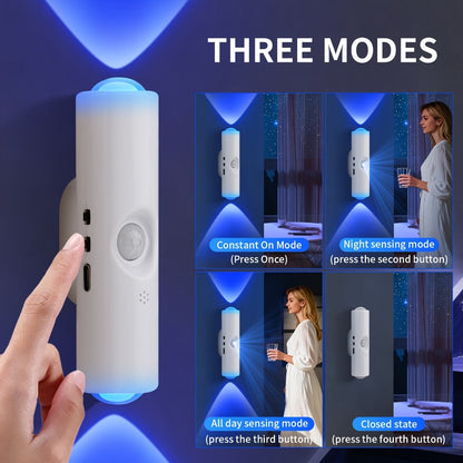 RGB Magnetic Night Light LED Ambient, Multi-Color Motion Sensor, No-Drill Magnetic Install, Long Battery Life for Living Room