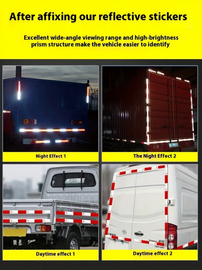 DOT-C2 Reflective Tape 2"x60' High Intensity Prismatic Self-Adhesive Safety Strip – Waterproof Wear-Resistant Ultra Bright for Cars Trucks