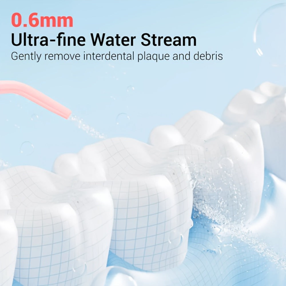 Water Flosser Cordless Oral Irrigator with Five Modes, Five Jet Tips, 1800mAh Battery and Pink or Black Options
