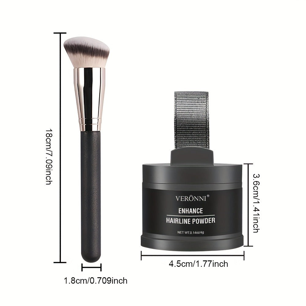 Hairline Shadow Powder Kit with Brush – Waterproof Hairline Concealer & Hair Root Touch Up Powder | Instant Fuller-Looking Hairline | 6