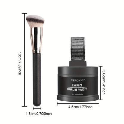 Hairline Shadow Powder Kit with Brush – Waterproof Hairline Concealer & Hair Root Touch Up Powder | Instant Fuller-Looking Hairline | 6