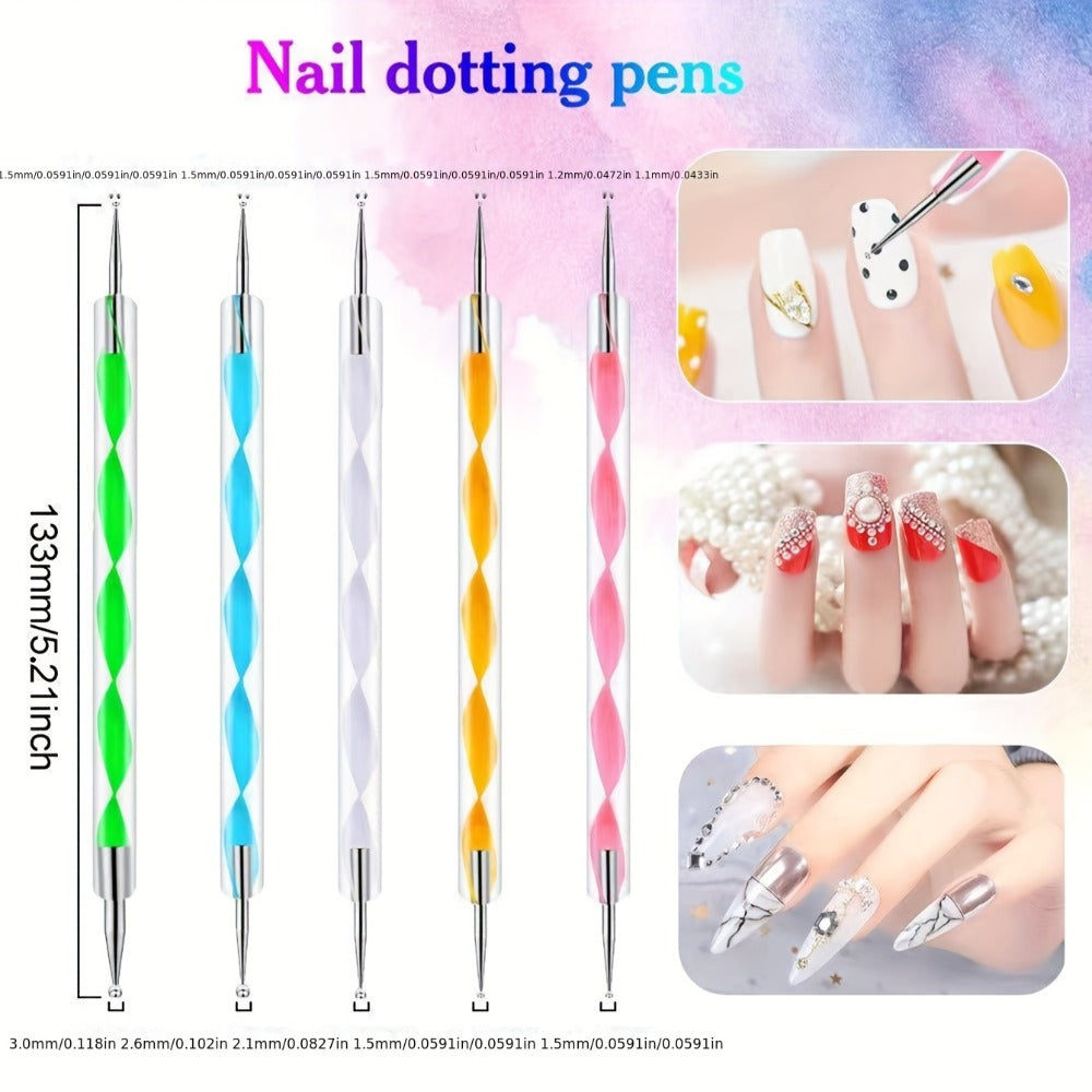 72-Piece Complete Nail Art Set with LED UV Lamp, Electric Nail Drill Pen, Gel Polish, Glue Drying Machine