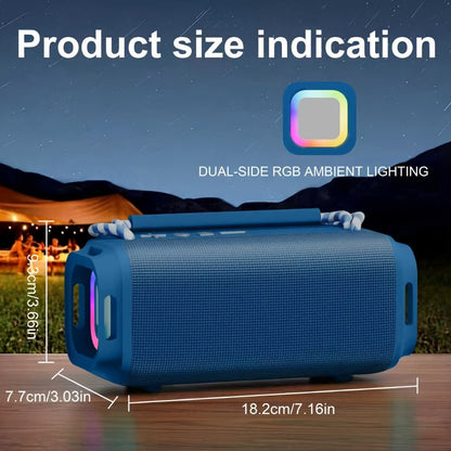 Indoor Outdoor Wireless Speaker Surround Sound Stereo Deep Bass USB AUX TF Card Compatible Portable Speaker System for Smartphones Tablets