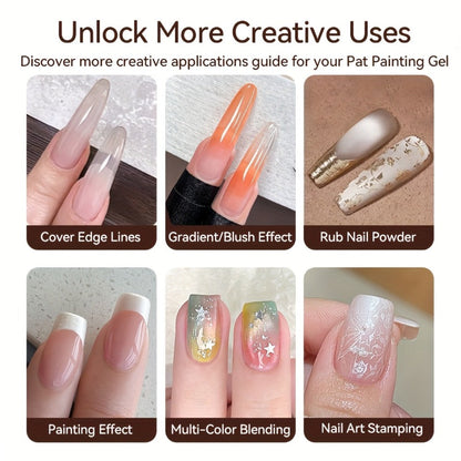 Gel Nail Polish 4-in-1 Nine-Color Palette for Ombre, Stamping, Painting and Powder Nail Art