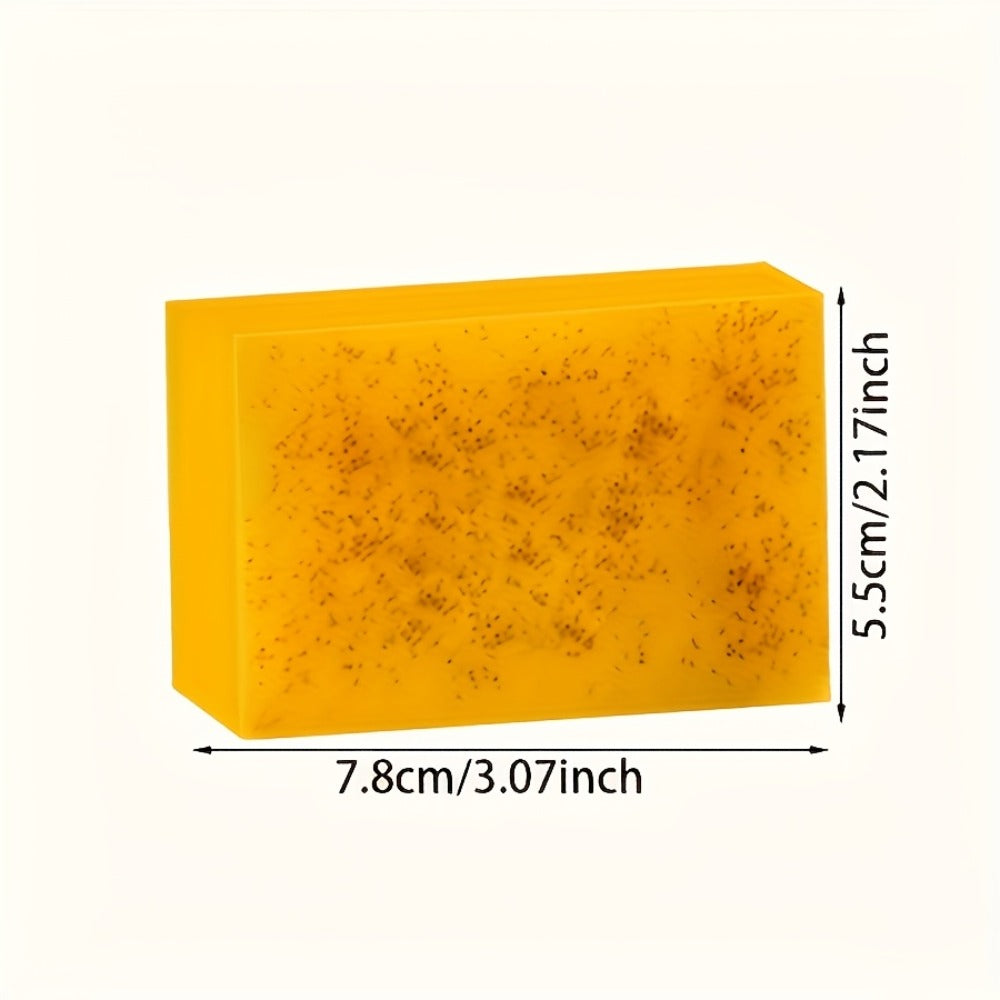 Turmeric Bath & Skin Care Set 3-Piece – Brightening Mousse, Soap & Oil for Hair, Face & Body, Gentle Moisturizing Cleanser Gift Set