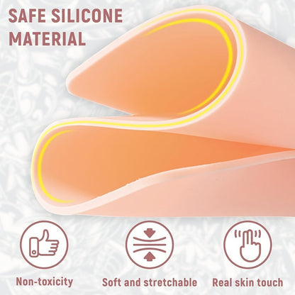 Tattoo Practice Skin Kit, Double-Sided Silicone Training Skin with Transfer Papers for Microneedling