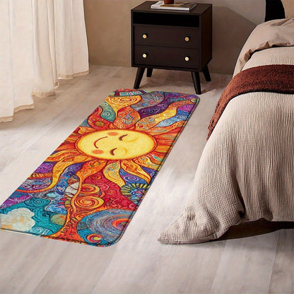 Boho Runner Rug Mandala Polyester Kitchen Hallway Mat Sun Totem Colorful Pattern Living Room Bathroom 5 Designs