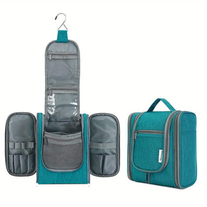 Toiletry Bag Hanging Large-Capacity Makeup Organizer with Hook, Multiple Compartments and 16 Print Options