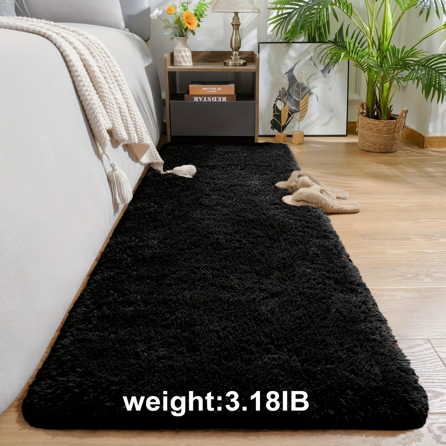 Non-Slip Area Rug Fluffy Soft Carpet – Modern Home Decor Floor Mat for Living Room, Bedroom, Kitchen & Bathroom | Easy Clean Cute Plush Rug