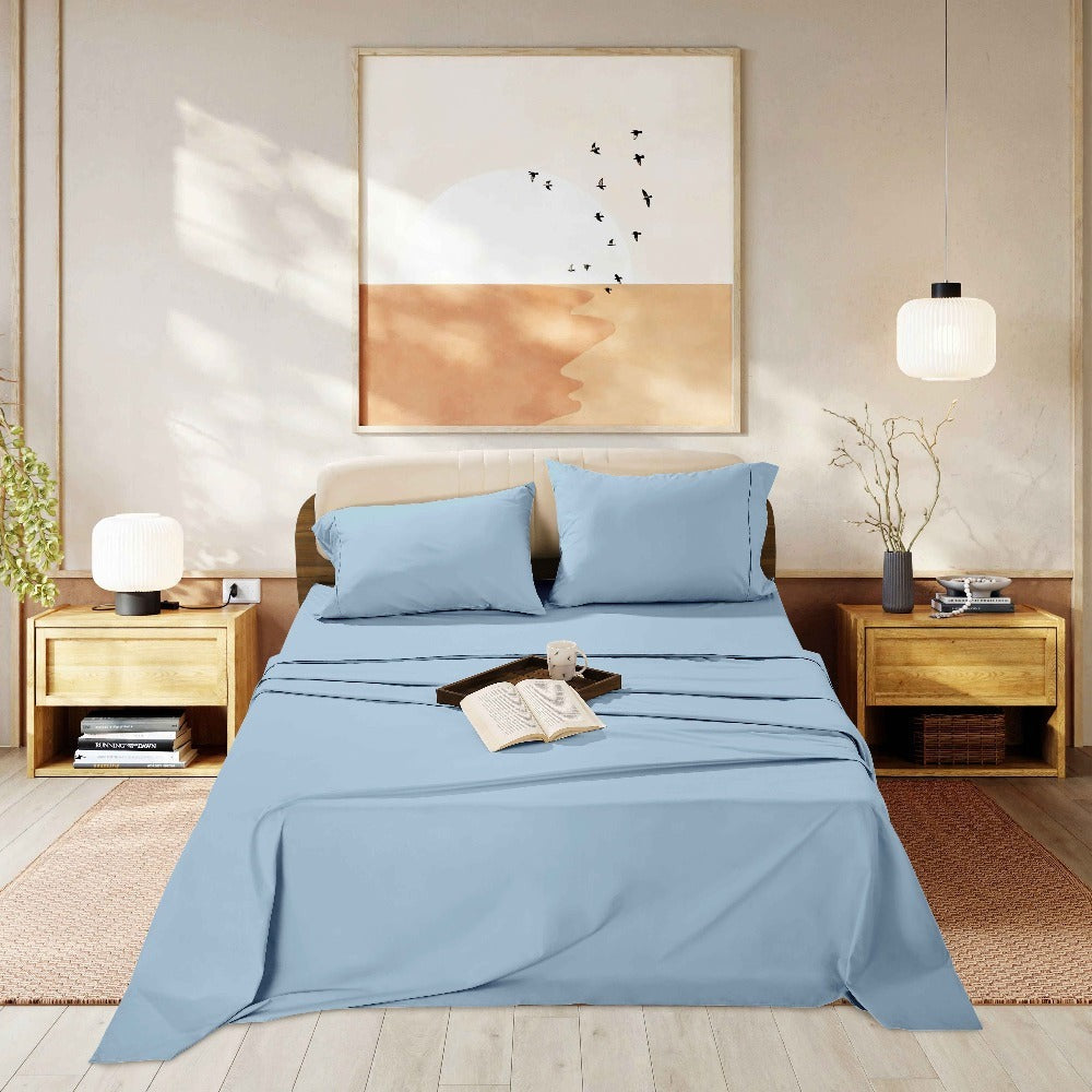Egyptian Cotton Sheet Set, 1000 Thread Count Sateen Bedding with 16-Inch Deep Pocket, Twin-Full-Queen-King Sizes