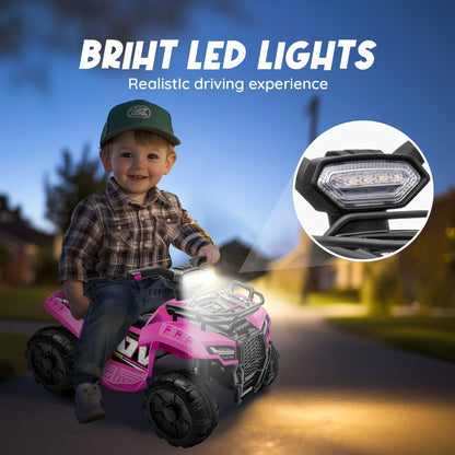 6V Kids Ride On ATV 4-Wheeler Quad Electric Toy Car for Toddlers 18-36 with the Listed Color, Size or Set Options for Everyday Use