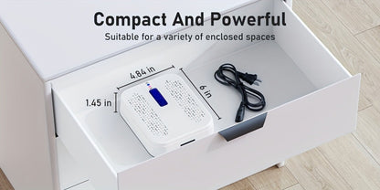 Mini Rechargeable Dehumidifier, Portable Silica Gel Moisture Absorber for Closet, Bathroom, Car, Wardrobe & Bookcase