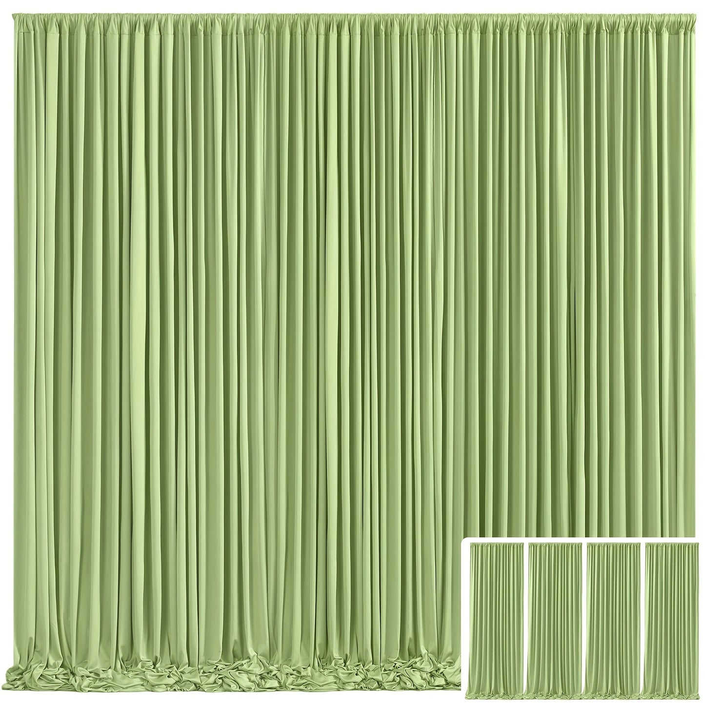 Elegant Fabric Backdrop Curtains 4pcs with Poles 59x85in Non-Transparent Wrinkle-Free Party Photo for an Everyday Personal Care Routine