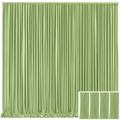 Elegant Fabric Backdrop Curtains 4pcs with Poles 59x85in Non-Transparent Wrinkle-Free Party Photo for an Everyday Personal Care Routine