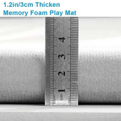 Tatami Floor Mat Thick Foam Padded Rug Coral Velvet Baby Play Mat Crawling Mat for Kids Nursery Playroom Living Room Yoga Mat Japanese Style