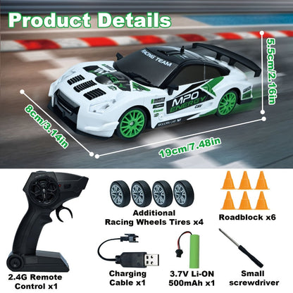 RC Drift Car 1:24 Scale 4WD High Speed Drifting Remote Control Sports Car for Adults Teens Boys Girls