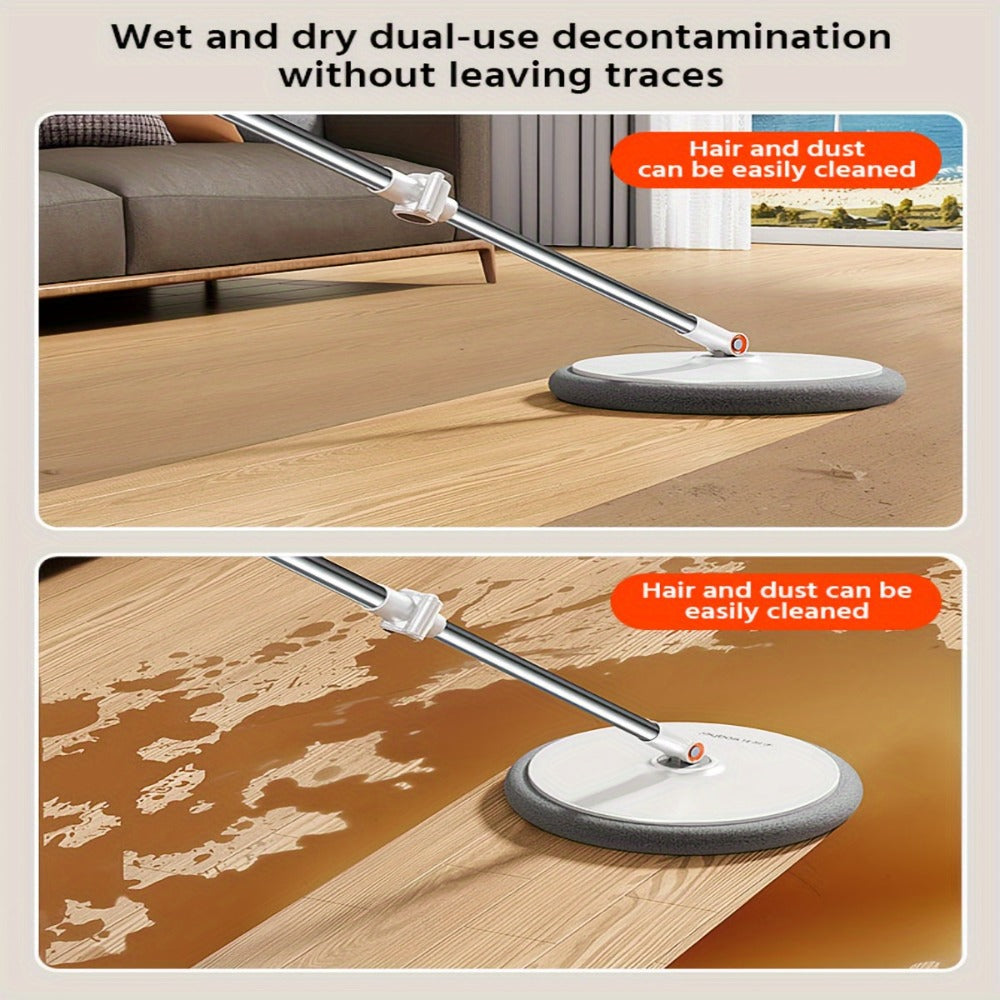Spin Mop and Bucket Set with Wringer, Joybos Hands-Free Self-Wringing Rotating Floor Mop, Sewage Separation Design, 3 Mop Head Types