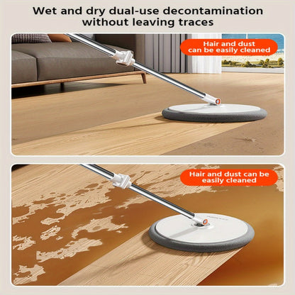 Spin Mop and Bucket Set with Wringer, Joybos Hands-Free Self-Wringing Rotating Floor Mop, Sewage Separation Design, 3 Mop Head Types