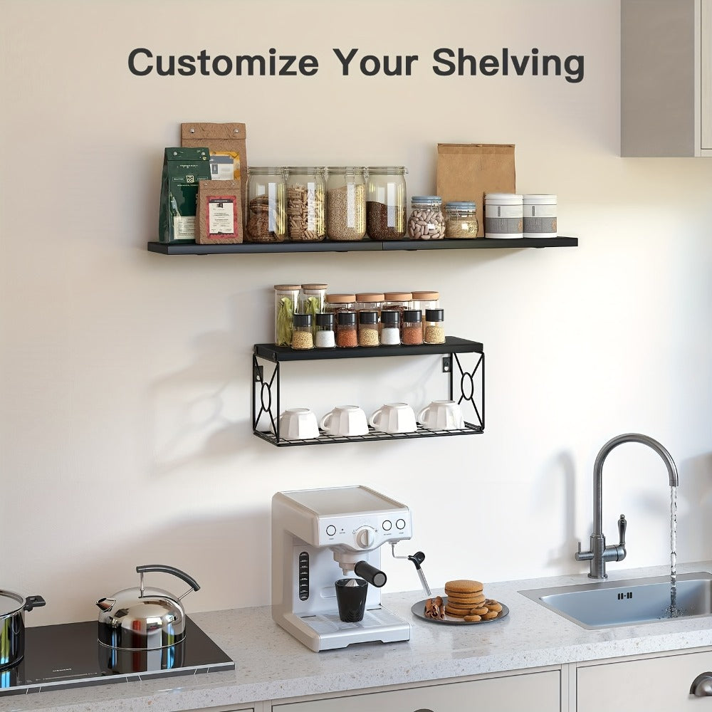 Floating Shelves Over Toilet 3-Piece Set, Farmhouse Bathroom Wall Mounted Storage Shelf for Toilet Paper
