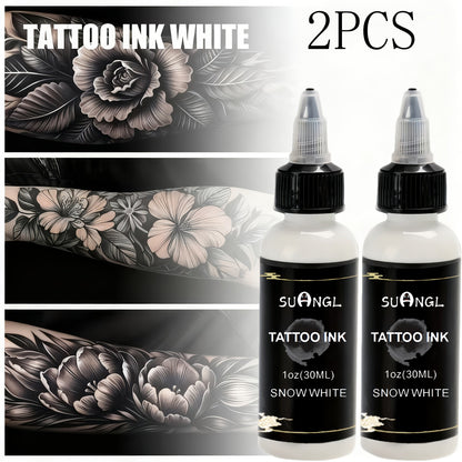 Tattoo Ink Black and White 1.01oz Bottle Options with Single, Two-Bottle and Mixed Color Sets