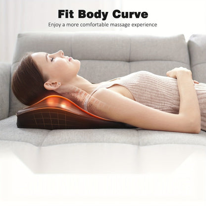 Neck Massager Pillow Heated Acupressure Electric Deep Tissue Kneading for Neck Shoulder Back Leg Relaxation Gift for Mom Dad Women Men