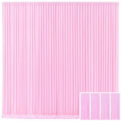 Elegant Fabric Backdrop Curtains 4pcs with Poles 59x85in Non-Transparent Wrinkle-Free Party Photo for an Everyday Personal Care Routine