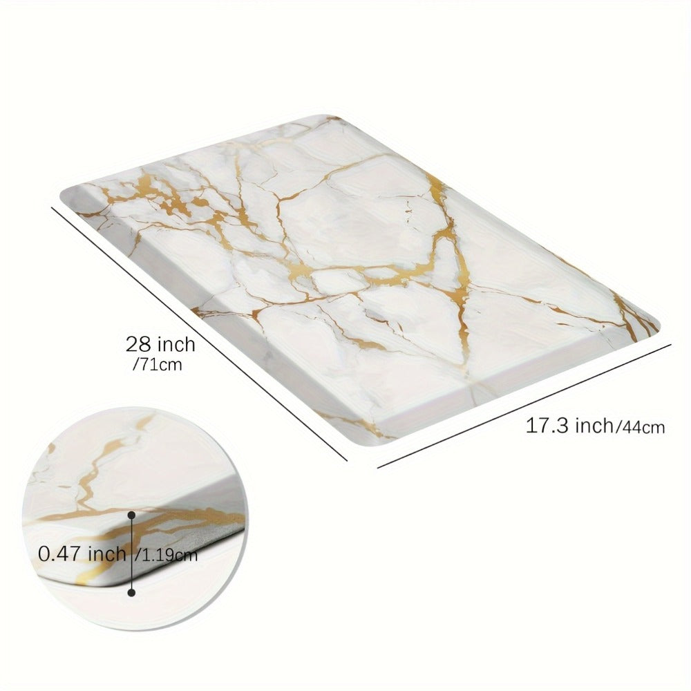 Anti Fatigue Kitchen Mat Non-Slip Cushioned Floor Rug for Standing Desk Sink Office – Marble Pattern
