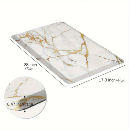 Anti Fatigue Kitchen Mat Non-Slip Cushioned Floor Rug for Standing Desk Sink Office – Marble Pattern