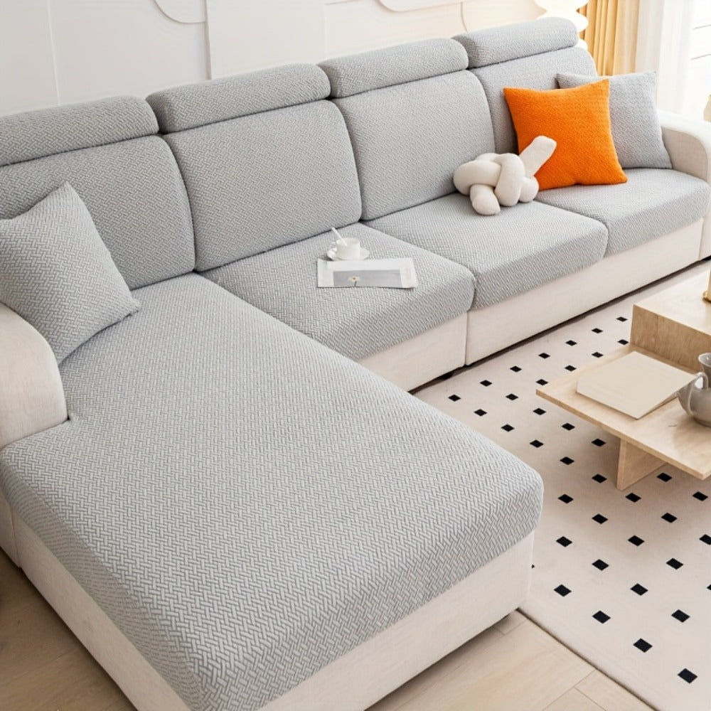 Sofa Cover Sectional Panel Options for Single to 4 Seats, Chaise, Armrest Pair or Backrest in Five Colors