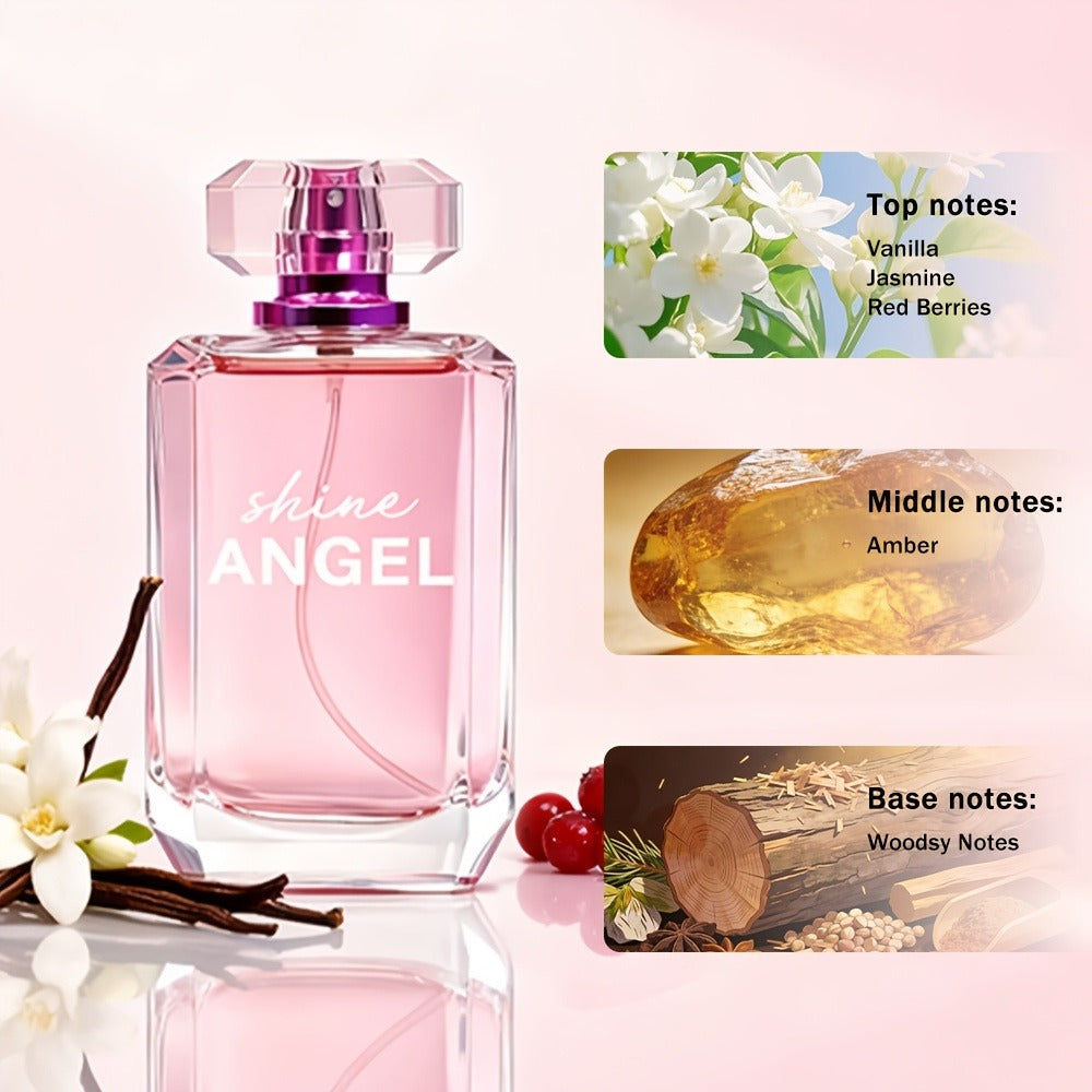 Floral Gourmand Perfume for Women Eau de Parfum 3.4oz Vanilla Jasmine Red Berries EDP Spray for Bath Time, Home Spa and Personal Care