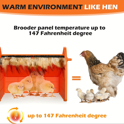 Chick Brooder Plate with Adjustable Height for Up to 10 Chicks, Poultry Warmer for Ducklings, Turkeys